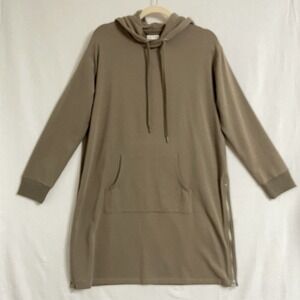Garnet Hill Tan Hoodie Dress